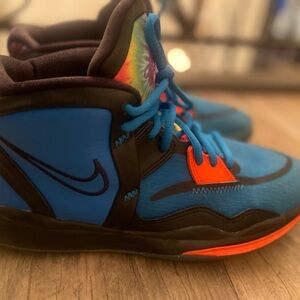Nike Kids Vibrant Blue and Orange Sneakers
